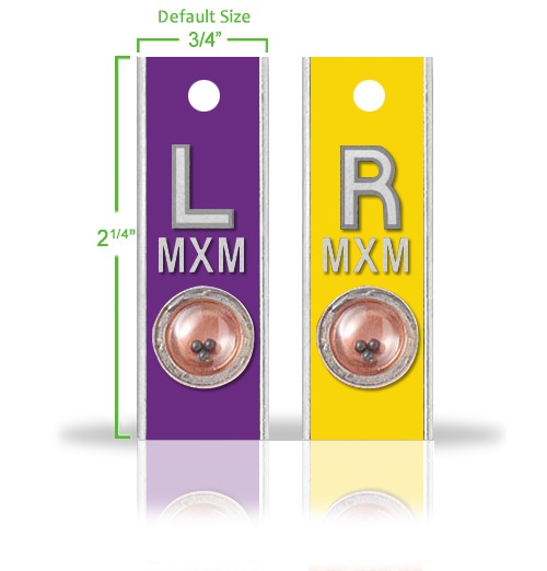 Position Indicator Aluminum X Ray Markers, With Your Choice of Solid Color 